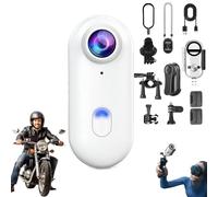Genérico Nexo25 Camera, Nexo25 Black Camera, Thumb Sized, Magnetic Mounting and 360° Adjustability, 1080P/4K Waterproof Wearable Action CAM with Magnetic Clip for Travel (4K-White,NO SD)