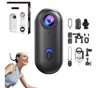 Genérico Nexo25 Camera, Nexo25 Black, Gosnap 1080p/4k Thumb Action Camera, 120° Wide Angle Waterproof Wearable Action CAM with Magnetic Clip for Travel, Diving, Outdoor Sports (Black-High Specs,1080)