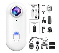 Genérico Nexo25 Camera, Upgraded Nexo25 Black Camera, 4k/1080p, Wearable Sports Camera with Ip68 Waterproof, WiFi Phone Real-Time Interconnect, with Magnetic Clip (White 4k)
