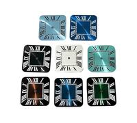 Genérico NH35 27mm Reloj Cuadrado Dial Número Romano Sol Estampado Ajuste NH36 Accesorios de Relojes Movimiento(Bianco)