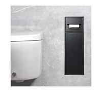 Genérico Nicho de baño de Acero Inoxidable, Soporte para Rollo de Papel higiénico Integrado, Estante de Almacenamiento para cepillos de baño, Estante Empotrado para nicho de Pared (Negro)