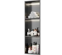 Genérico Nicho de Ducha Empotrado de Acero Inoxidable Impermeable, Estante de baño montado en la Pared, Estante Empotrado Nich-e: Paneles de nicho de Ducha de Metal de Acero Inoxidable 304, botiquín