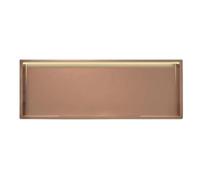 Genérico Nicho Empotrado de Acero Inoxidable para Ducha con iluminación LED, no Requiere Azulejos, solución Moderna de Almacenamiento para el baño (Oro Rosa, 92x32x12,5