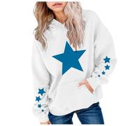 Genérico NiñAs Sudadera con Capucha Unisex NiñO PequeñO Estrella Superior Tela Casual Acolchada con Capucha NiñOs Sudadera BáSica De Lana (White, 10-11 Years)