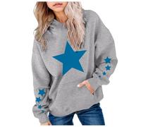 Genérico NiñAs Sudadera con Capucha Unisex NiñO PequeñO Estrella Superior Tela Casual Acolchada con Capucha NiñOs Sudadera BáSica De Lana (Grey, 9-10 Years)
