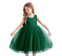 Genérico Niñas Vestidos - Vestido Fiesta Niña Vestidos de niñas para Uso Diario Vestido para niñas Vestido de Novia Vestido de niña de Las Flores Falda para actuación de Piano (Green 4-5 Years)