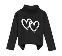 Genérico niño Camisas Polares para Niños, Cuello Alto y Terciopelo para Más Calor, Tops Suave Unisex, E 9-10 Years)