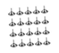 Genérico Niveladores Ajustables para Patas de Muebles 20 Piezas M8X20Mm Base Negra de 40Mm Almohadillas Protectoras y Deslizadores para Mesas y Sillas Protección Antirrayaduras para