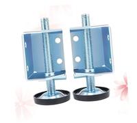 Genérico Niveladores de Patas para Armarios y Muebles de Acero Tornillos Ajustables Protección Suelo Soportes de Esquina Par de Patas Niveladoras para Estanterías y Mesas