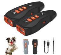 Genérico No Bark Ultra, Gentle Pet Anti-Barking Device, Rechargeable Dog Barks Deterrent Devices with Flashlight for Dogs Training & Behavior Aids (Black*2)