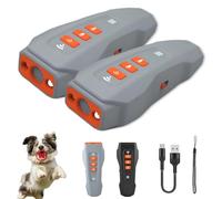 Genérico No Bark Ultra, Gentle Pet Anti-Barking Device, Rechargeable Dog Barks Deterrent Devices with Flashlight for Dogs Training & Behavior Aids (Gray*2)