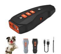 Genérico No Bark Ultra, Gentle Pet Anti-Barking Device, Rechargeable Dog Barks Deterrent Devices with Flashlight for Dogs Training & Behavior Aids (Black*1)