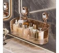 Genérico No Drill Bathroom Drain Rack, No-Drill Bathroom Suction Storage Box, Large Capacity & Strong Load-Bearing, Suction Cup Storage Rack with Drain Hole for Shower Kitchen Organizer (#1)