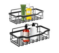 Genérico No Drill Bathroom Shelf, No Punching Wall Kitchen, Wall-Mounted Shower Holder, Large Capacity Storage Rack, Strong Adhesive Mount, For Home, About 30x12x7cm