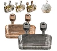 Genérico No-Drill Bathroom Suction Storage Box,Large Capacity Heavy Duty Suction Cup Shower Caddy with Drain Holes,Removable Hanging Storage Basket For Shower Kitchen Organizer (2PCS-A)