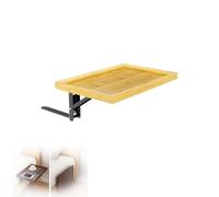 Genérico No Drill Bed Shelf for Bunk & Loft Beds, Under Mattress Adjustable & Foldable Organizer with 10kg Load Capacity, Water-Resistant Surface for Dorm Room & Bedroom (Walnut)