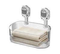 Genérico No Drill Storage, Suction Cup Organizer, Rustproof Removable Box, Bathroom Storage Rack, Suction Mount for Bath RV Bathtub Shower Soap Tile Hotel Room Home Apartment Use