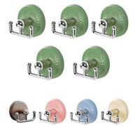 Genérico No-Drill Suction Cup Hooks for Glass Doors, Wood Grain Hanger for Wreaths, Coats & Hats with Strong Adhesion, Easy Repositioning and Quick Installation (Green,5PCS)