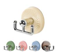 Genérico No-Drill Suction Cup Hooks for Glass Doors, Wood Grain Hanger for Wreaths, Coats & Hats with Strong Adhesion, Easy Repositioning and Quick Installation (White,1PCS)