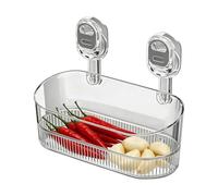 Genérico No Drill Suction Storage Box, Rustproof Removable Organizer with Suction Cup, Bathroom Wall Storage Box with Sturdy Design, Suctionn Holder Organizer for Bathtub Shower 15.51x33 Inches