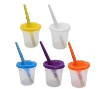 Genérico No Spill Paint Cups - Airtight Lids Early Learning Toys Paint Holder with Brushes, Painting Containers Art Supplies | for Classroom Home School Arts Crafts Learning Activities