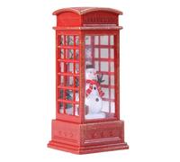 Genérico Noche LED de Cabina telefónica, ABS 5.1x5.1x12cm Retro London Boot Night Light | Teléfono de Navidad Boõth con de lámpara de Llama LED, Café Luces Decorativas, teléfono navideño Boōth