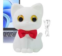 Genérico nocturna para niños pequeños - Lámpara de guardería de gato de control de táctil para habitación para niños, con noche nocturna recargable, acento de decoración del hogar, silicona s
