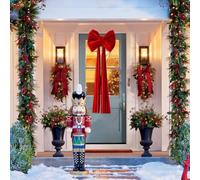 Genérico Noeud pour Arbre de Noël - Grand Ornement en Velours Pré-noué | Grand Nœud Sapin Noël | Pour Intérieur Maison Porte Escalier Clôture Arrière-Plan Fêtes Automne Décoration