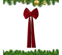 Genérico Noeud pour Arbre de Noël - Grand Ornement en Velours Pré-noué | Grand Nœud Sapin Noël | Pour Intérieur Maison Porte Escalier Clôture Arrière-Plan Fêtes Automne Décoration