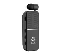 Genérico Noise Cancelling Workout Earbuds with Digital Display & Lapel Clip | Clip-Oņ workout earbuds with digital display deliver secure fit, noise reduction, and all-day comfort for active use.