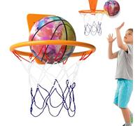 Genérico Noiseless Training Basketball, Quiet Indoor Basketball, Medium Size Silent Bounce Ball with Soft, Home Practice, Indoor Ball with Anti-Slam Hoop, Accessory for Kids Adults