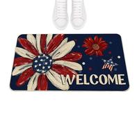 Genérico Non Slip Door Mat - Absorbent Patriotic Theme Rug, 28.74x16.92Inches Waterproof Dirt Trapping Floor Mats, Entryway Welcome Mat for Porch Patio Kitchen Garage House Home Indoor