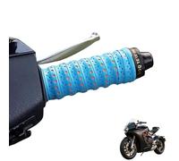 Genérico Non-Slip Soft Silicone Grip Tape for Motorcycle Handlebars, Wrap-Around Dirt Bike Grips, Anti-Slip Motorcycle Handlebar Grips with Air Vent Holes (Blue,1 Pair)