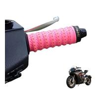 Genérico Non-Slip Soft Silicone Grip Tape for Motorcycle Handlebars, Wrap-Around Dirt Bike Grips, Anti-Slip Motorcycle Handlebar Grips with Air Vent Holes (Pink,1 Pair)
