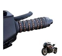 Genérico Non-Slip Soft Silicone Grip Tape for Motorcycle Handlebars, Wrap-Around Dirt Bike Grips, Anti-Slip Motorcycle Handlebar Grips with Air Vent Holes (Black,1 Pair)