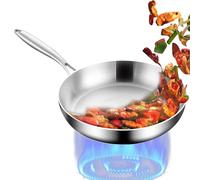 Generico Non-Stick Frying Pan, Small Household Cooking Pot, 9.45x9.45 inches Adorable Cooking Pan, Cookware Stainless Steel with Handle, Home Kitchen Utensils for Induction Cookers
