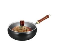 Genérico Non Stick Pan, Chinese Stir Fry Pan With Lid, No Coating, Even Heat Distribution Heat-Resistant, Ergonomic Kitchen Tool For Hotel Restaurant Home Outdoor Camping