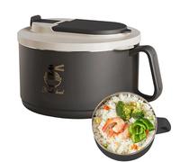 Genérico Noodle Bowl,1650ml Non Slip Detachable Lid,Large Lunch Box Food Containers - for Vegetable Fruit Salad Outdoor Home Office Dorm Picnic Camping Travel