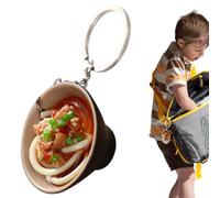 Genérico Noodle Bowl Keychain - Mini Food Pendant | Realistic Bag Charm
