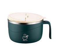 Genérico Noodle Bowl Set - 1200ml Stainless Steel Lunch Bowl | Anti-Scald Soup Mug With Lid And Fork | Multi-Functional Instant Noodle Container For Kitchen Pho Soup Pasta Oatmeal Gumbo Salad Home