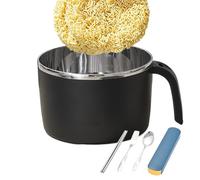 Genérico Noodle Bowl Set - Large Container Lid, Insulated Soup Mug Handle with Double Wall Stainless Steel, 1350ml Rapid Pasta Cooker, Ideal for Workplace College Dorm Travel Camping