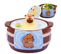 Genérico Noodles Bowl - Portable Cup - Ceramic Ramens Bowl - Cute Instant Noodle Cup Portable Ramens Cooker | Salad Bowls with Handles, Breakfast Cereal Bowls for Mixing Salads, Instant Noodles