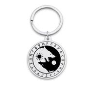 Genérico Nórdico Vikingo Mito Lobo Gigante Llavero Hombres Hip Hop Accesorios Punk Joyería