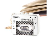 Genérico Nostalgic Deck - Analog Style Charm, Preloaded Melody Accessory, Realistic Eject Button Interaction, Handbag Decoration Element, Media Hobbyist Gear, Five Centimeter Blue Case Keys