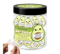 Genérico Notas De Amor Y Tarjetas De Afirmación,60 Piezas Forma Compacta de Aguacate,Tarjetas Positivas de Frasco de Aguacate - Para Regalo En Cumpleaños, Navidad, Año Nuevo Y Día De San Valentín