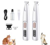 Genérico Notdusk Calmclippers for Cats, Rechargeable Hair Shaver with LED Display, Low Noise Waterproof Electric Dog Paw Trimmer, for Paws, Ears, Face and Eyes (2pcs)