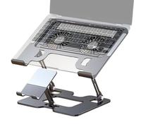 Genérico Notebook Riser, Smartphone Cradle Bracket, Tilting Computer Shelf, Ventilated Airflow Cooling System, Office Meeting Room Component, Bedside Viewing Utility, Foldable Profile Size