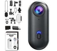 Genérico Nova Caplens - POV Camera, 2025 New Treklon 4s Body Camera, 4k Pocket Action CAM, Wearable Video Recording, 170° Wide Angle, for Cycling, Travel & Outdoor Use (Black-4K,128g)