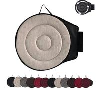 Genérico Novanest Seat Cushion, Nova Nest 360 Rotating Seat Cushions for Car, Car Cushions for Driving, Ergonomic Office Chair Cushion, Non-Slip, Comfortable Long Sitting (Beige,Circle)