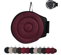 Genérico Novanest Seat Cushion, Nova Nest 360 Rotating Seat Cushions for Car, Car Cushions for Driving, Ergonomic Office Chair Cushion, Non-Slip, Comfortable Long Sitting (Claret,Circle)